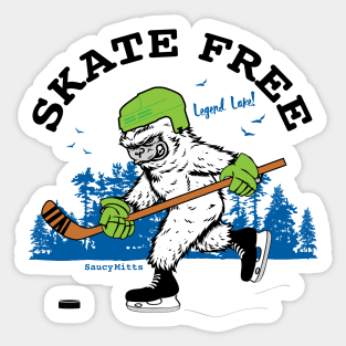 Skate Free Hockey Legend Sticker